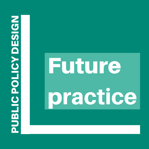 A LOGO THAT SAYS FUTURE PRACTICE, PUBLIC POLICY DESIGN