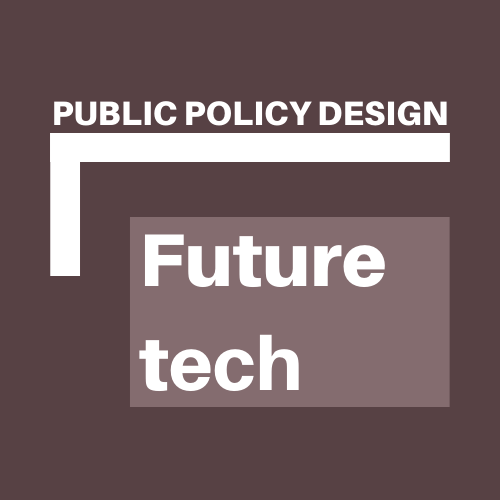 A LOGO THAT SAYS FUTURE TECH, POLICY DESIGN COMMUNITY