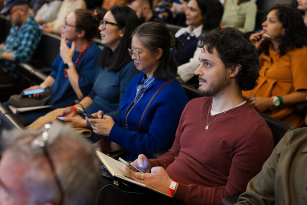 Designers in the audience at a conference