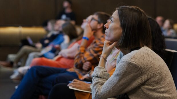 A delegate at the Public Design Conference.